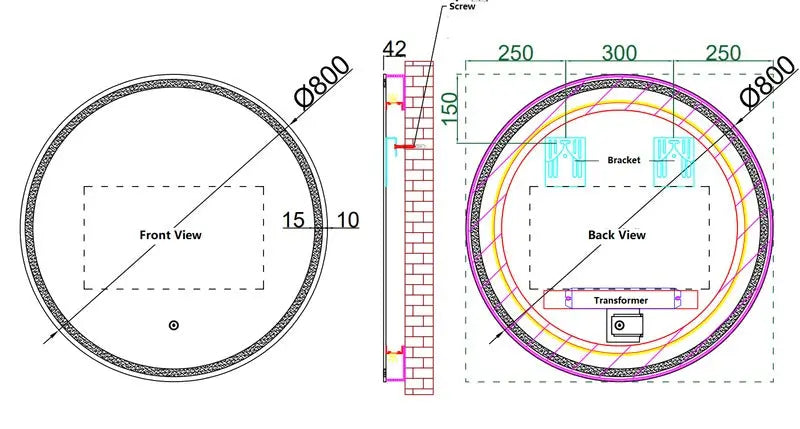 ECLIPSE Round LED Mirror - Available in 2 Sizes