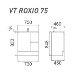 ROXIO Vanity - in 4 Sizes (750,900,1200,1500mm)