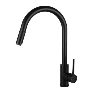 Round Black Pull Out Kitchen Sink Mixer Tap Kitchen Mixer