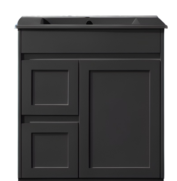 Luna Wall Hung Vanity - Matte Black