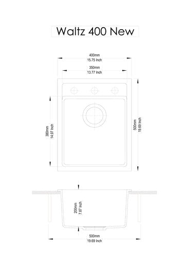 Carysil Waltz Single Bowl Granite Kitchen Sink