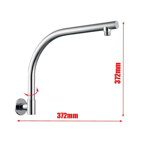Round Chrome Swivel Wall Mounted Shower Arm Shower Arm