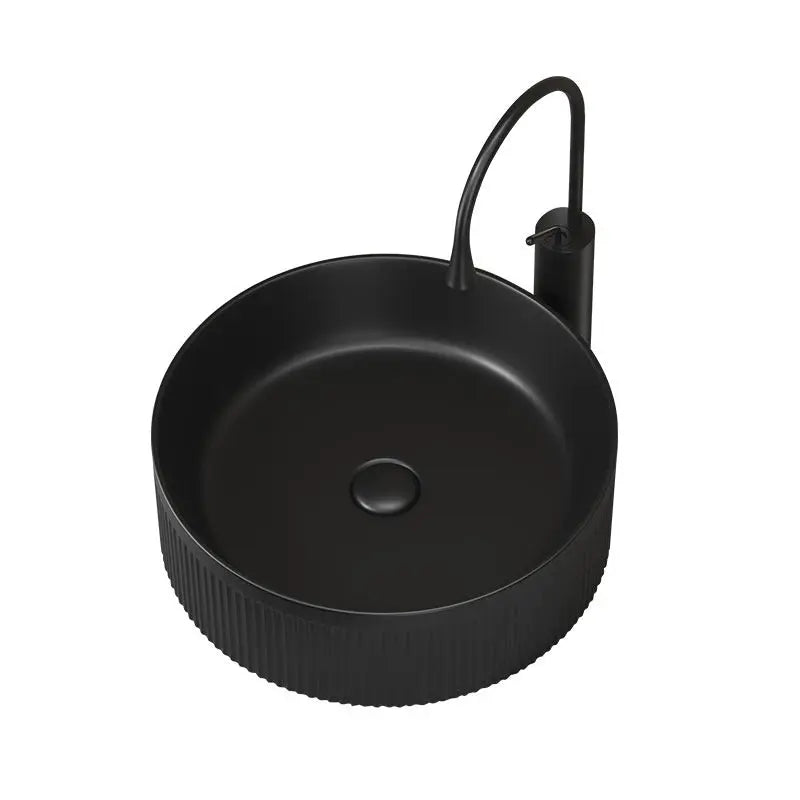 BA900 — Round Grooved Above Counter Basin - Gloss White, Matte White, Matte Black