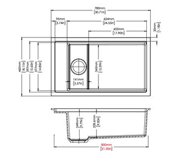 Carysil Harmony Single Bowl Granite Kitchen Sink Kitchen Sink