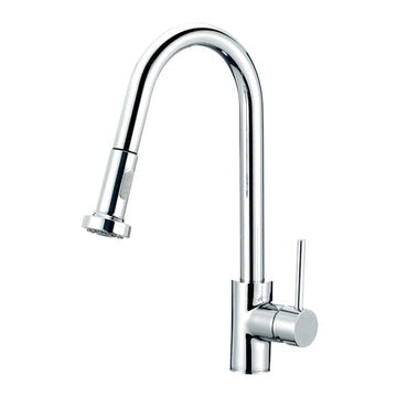 Round Chrome Pull Out Spray Kitchen Sink Mixer Tap  Kitchen Mixer