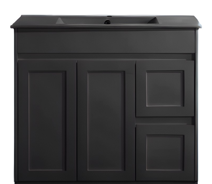 Luna Wall Hung Vanity - Matte Black