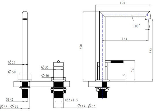 Caddence Basin Mixer
