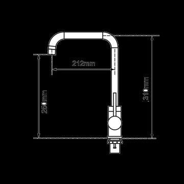 Electroplated Brass Chrome Swivel Spout Kitchen Mixer Tap  Kitchen Mixer