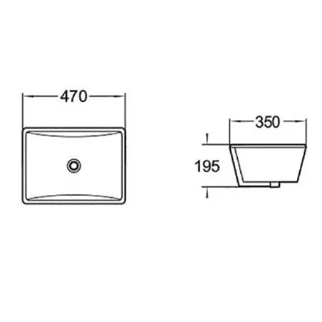 BA100 — Rectangular Under Counter Basin