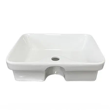 BA350 — Rectangular Semi Recessed Basin with Soft Edges