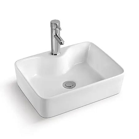 BA430 — Above Counter Basin - Sleek Rectangular Design with Soft Edges