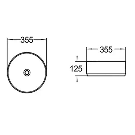 BA580 — Classic Round Design Above Counter Basin - Gloss White and Matte White