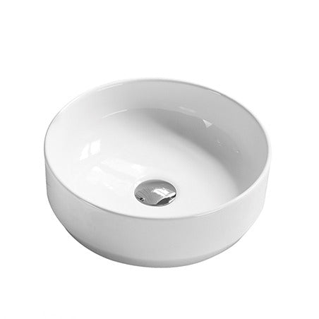 BA580 — Classic Round Design Above Counter Basin - Gloss White and Matte White