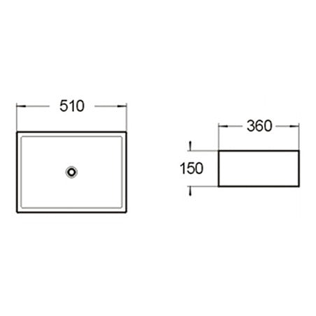 BA590 — Rectangle Above Counter Basin