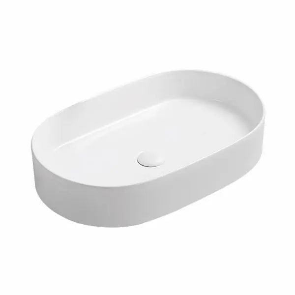 BA610 — Curved Rectangular Above Counter Basin - Gloss White/Matte White/Matte Black