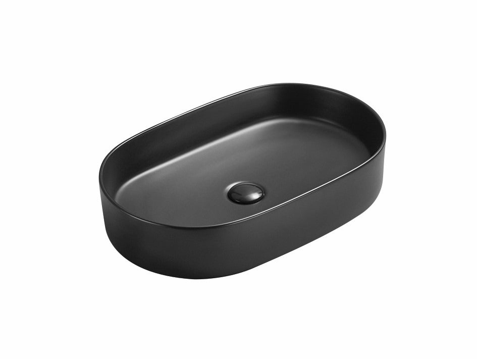 BA610 — Curved Rectangular Above Counter Basin - Gloss White/Matte White/Matte Black
