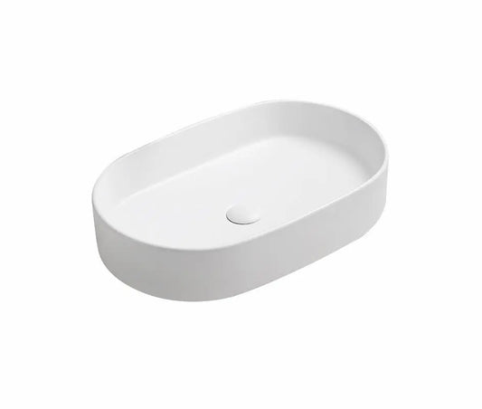 BA610 — Curved Rectangular Above Counter Basin - Gloss White/Matte White/Matte Black