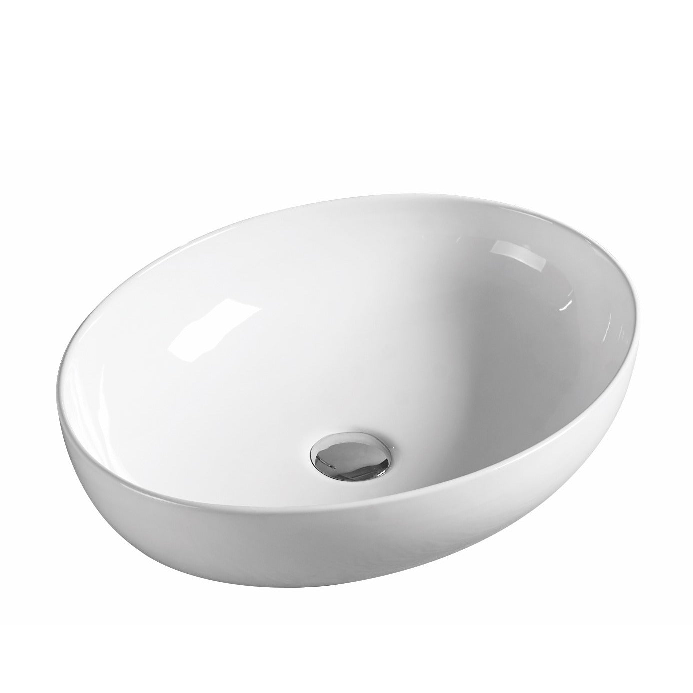 BA620 — Oval Above Counter Basin - Gloss White Finish