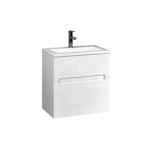 BELLA Wall Hung Vanity - in 3 Sizes - Ceramic or Stone Top