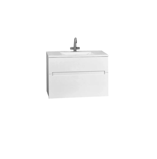 BELLA Wall Hung Vanity - in 3 Sizes - Ceramic or Stone Top
