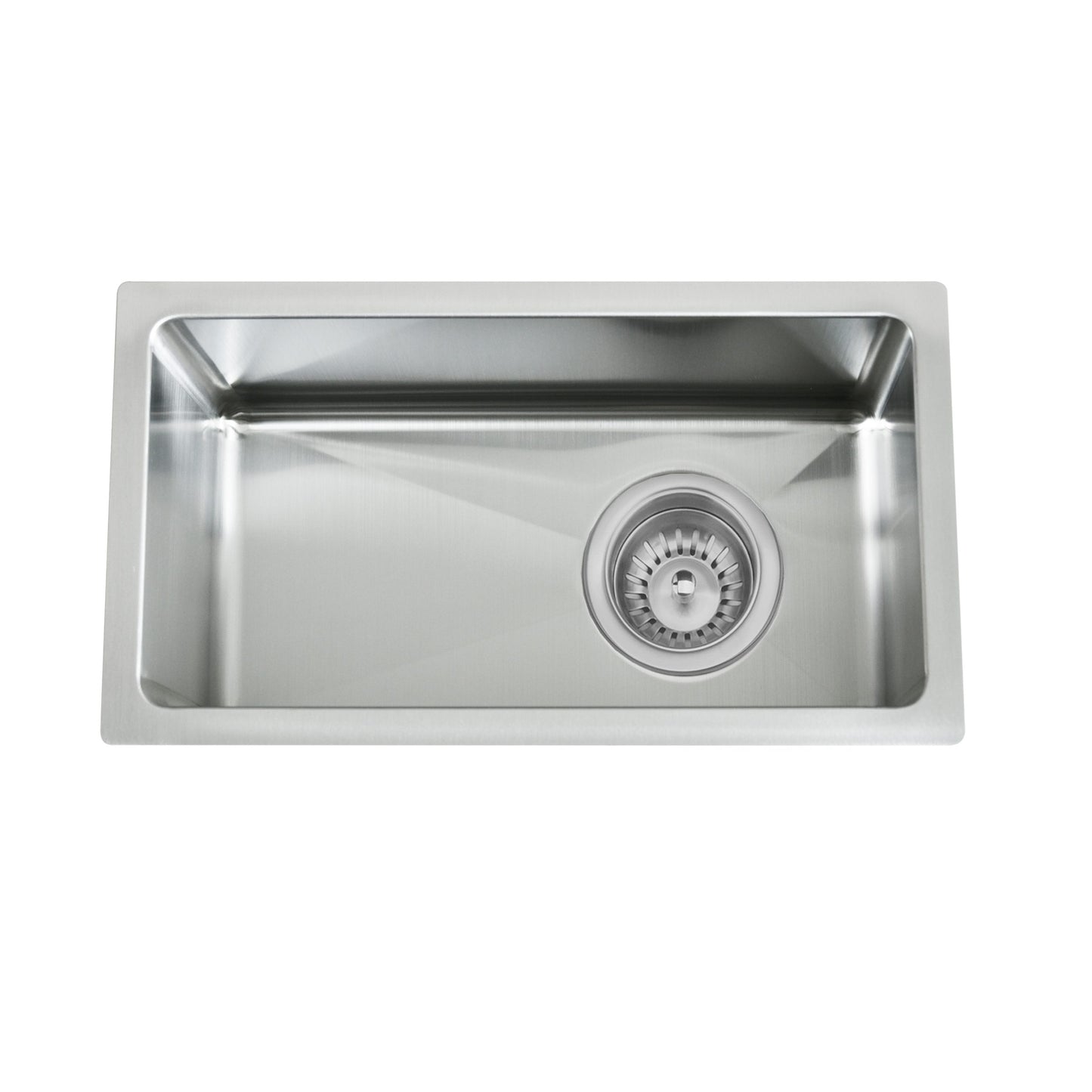 Atlas Single Bowl Handmade Chrome Kitchen Sink 240x450x200mm
