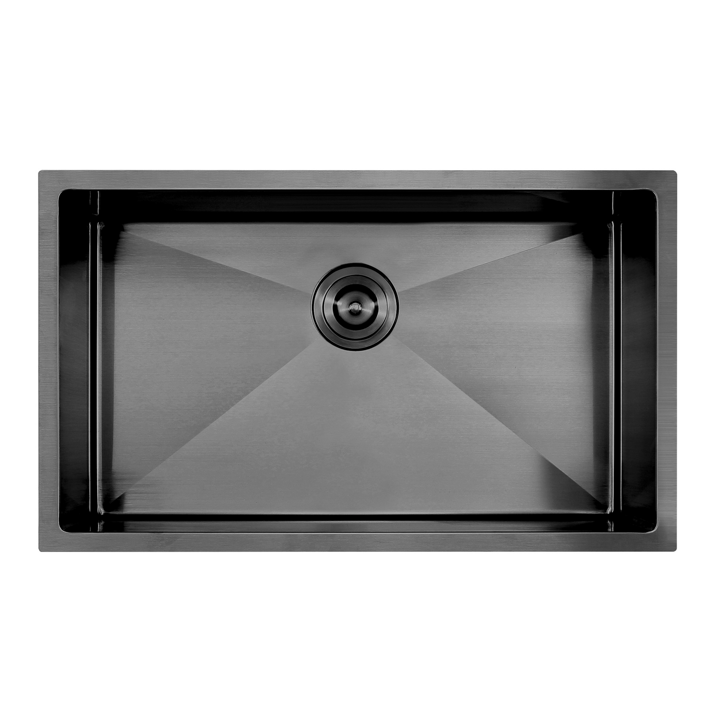 Atlas Single Bowl Handmade Gunmetal Black Kitchen Sink - 700x400x190mm