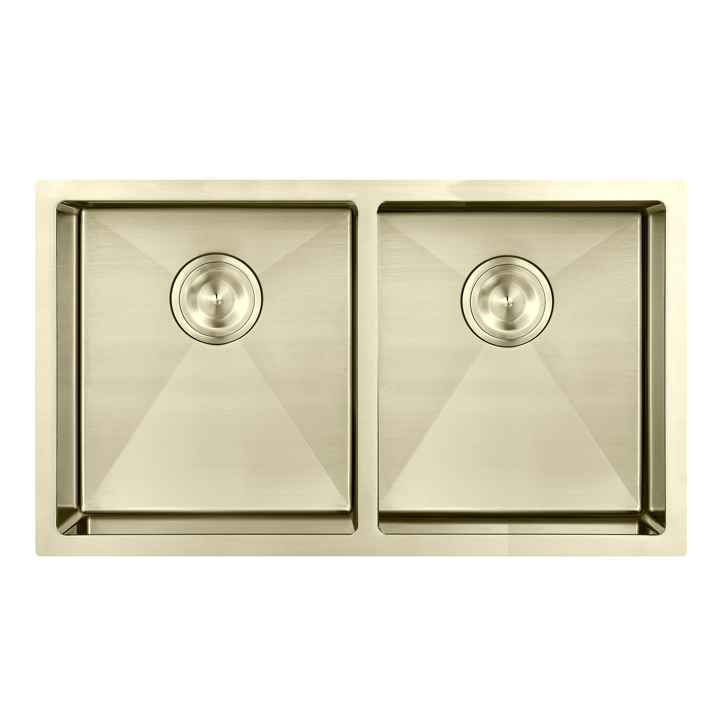Atlas Double Bowl Kitchen Sink in Champagne Gold - Handmade 760x450x250mm