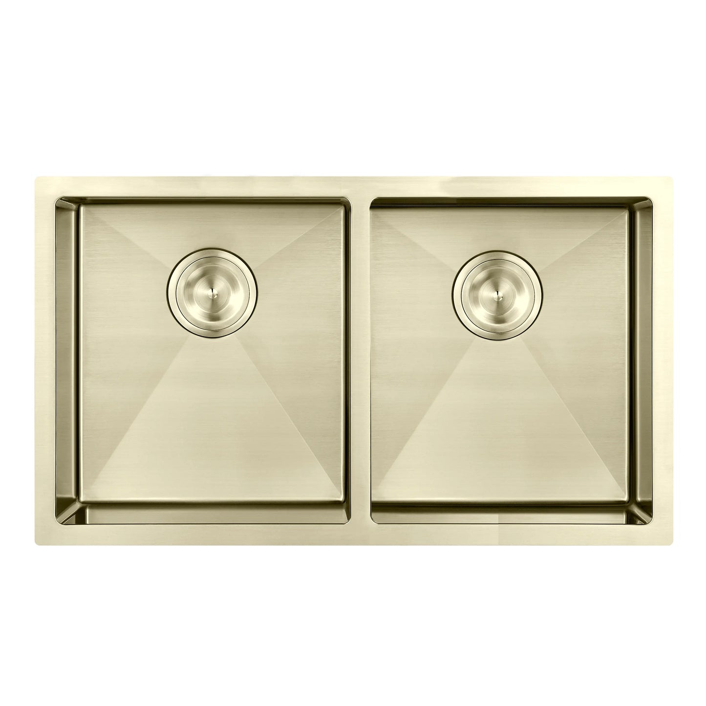 Atlas Double Bowl Kitchen Sink in Champagne Gold - Handmade 760x450x250mm