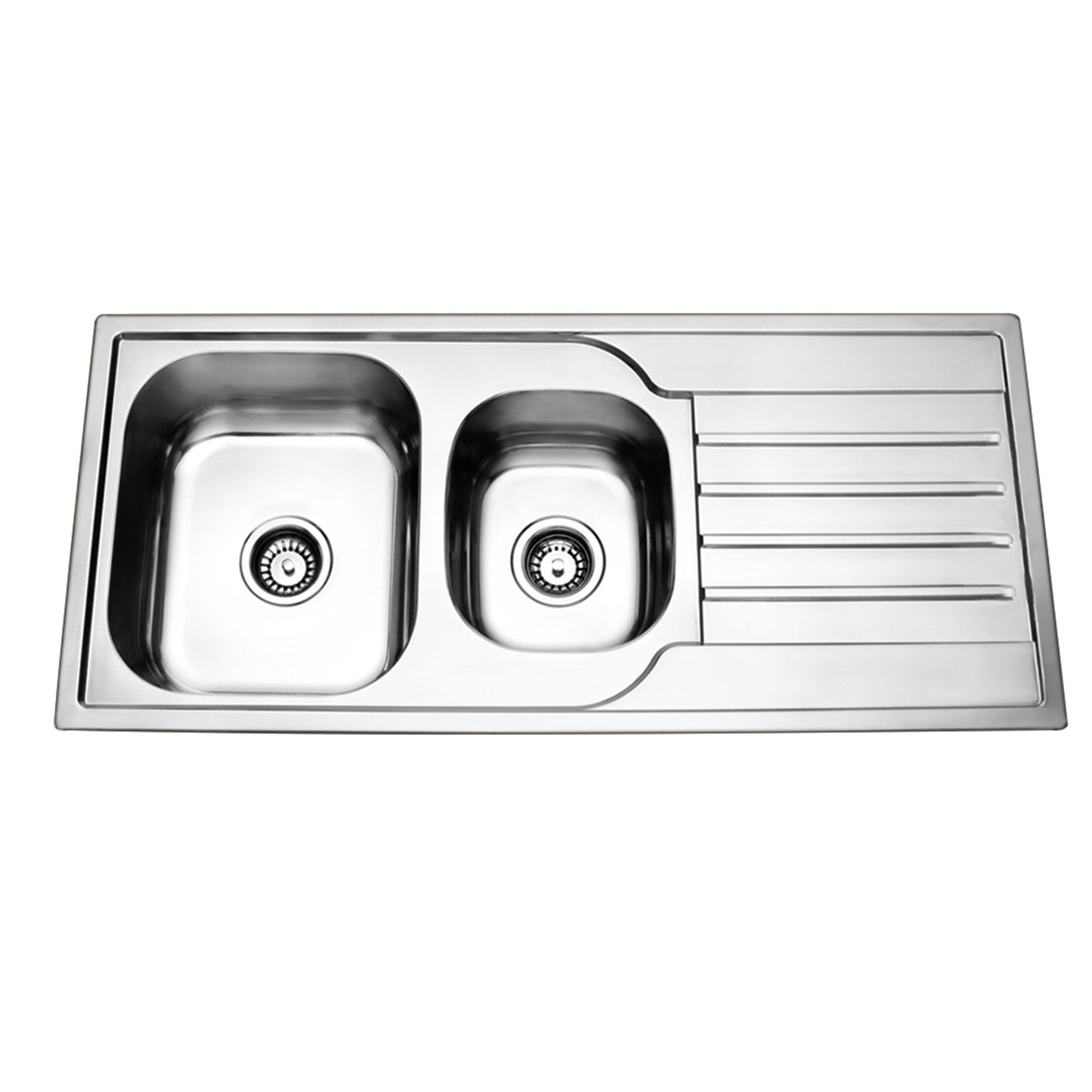 Prague Pressing One and half Bowl Top Mount Kitchen Sink - 1120x500x180mm