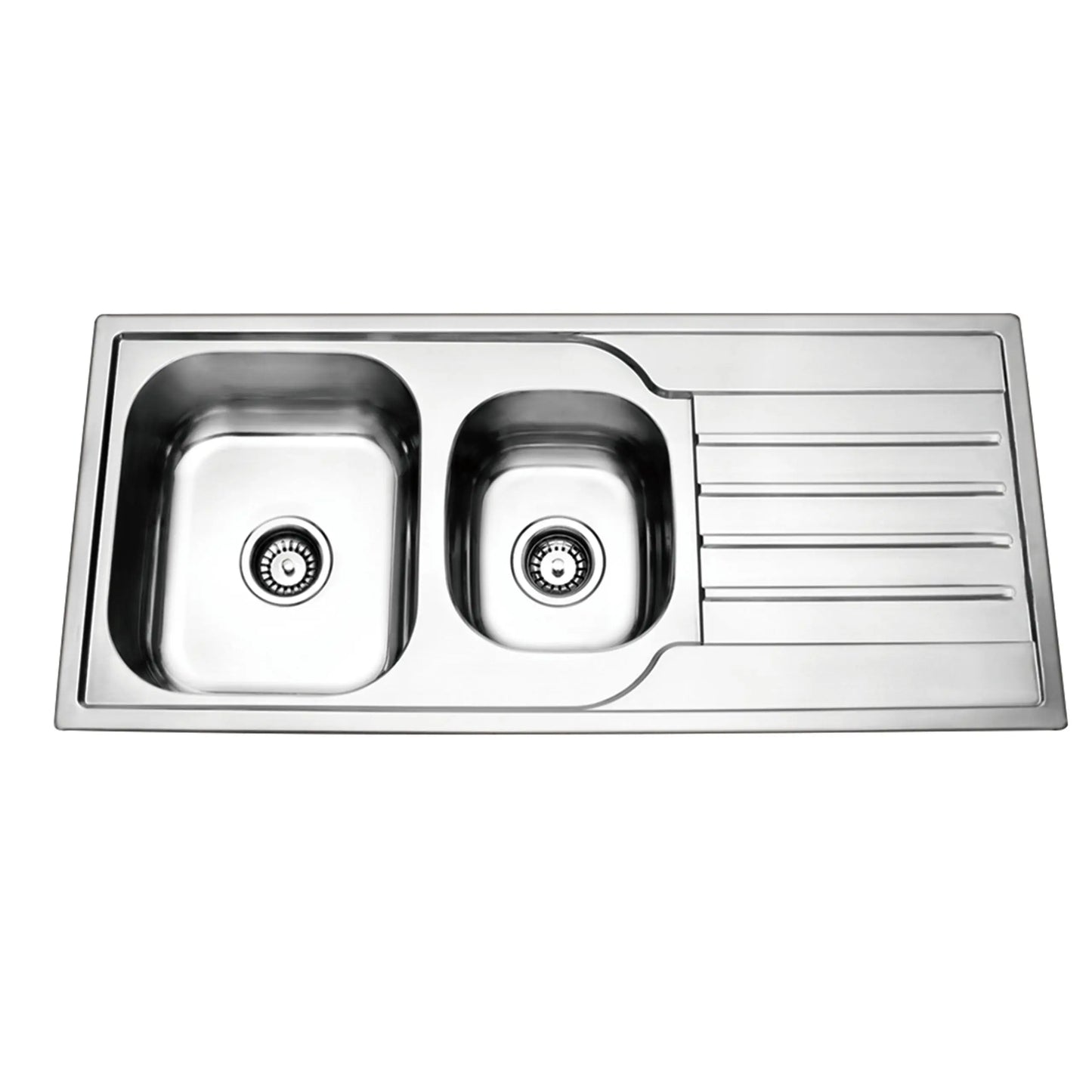 Prague Pressing One and half Bowl Top Mount Kitchen Sink - 1120x500x180mm