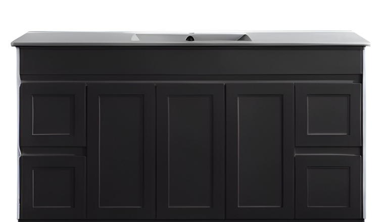 Luna Wall Hung Vanity - Matte Black