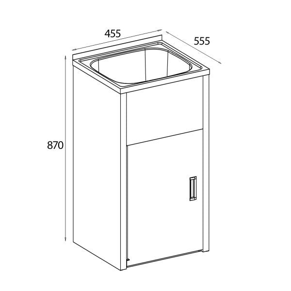 Tulsa Laundry Troughs with Metal Cabinet