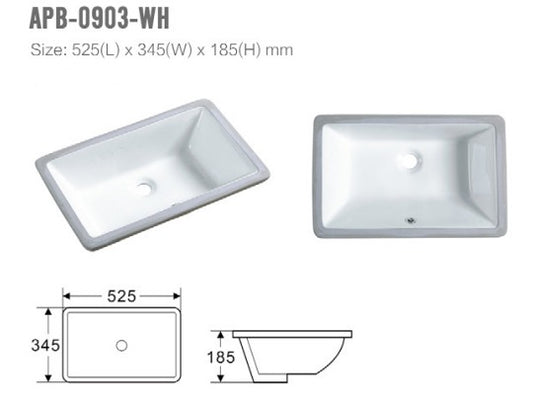 Brownie Drop In Ceramic basin