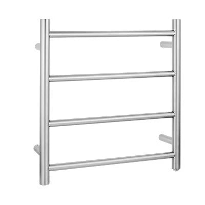 Round Chrome Electric Heated Towel Rack 4 Bars