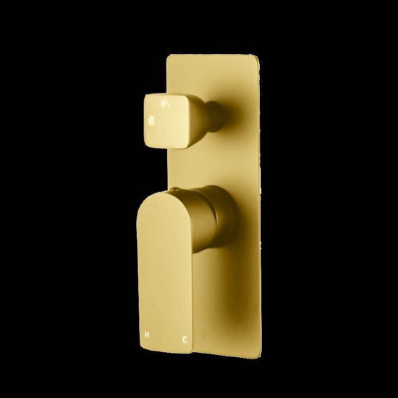 VOG Series Solid Bath/Shower Wall Mixer with Diverter Wall Mounted (In 2 Colours)