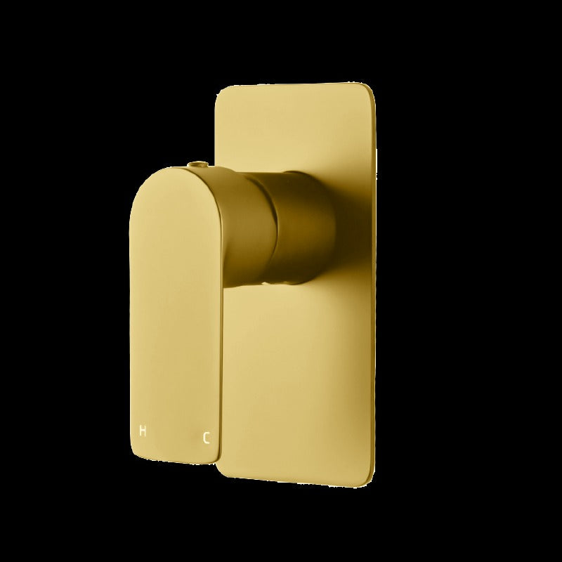 VOG Series Solid Brushed Brass Shower/Bath Wall Mixer  Bathroom Basin Mixer