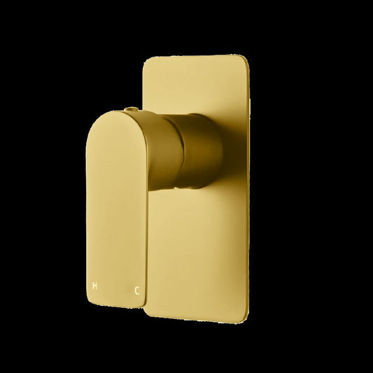 VOG Series Solid Brushed Brass Shower/Bath Wall Mixer  Bathroom Basin Mixer
