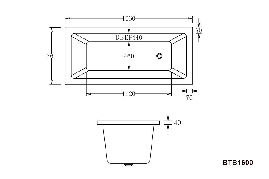 BARI Drop In Spa Bathtub - in 2 Sizes - Variant Jet Options