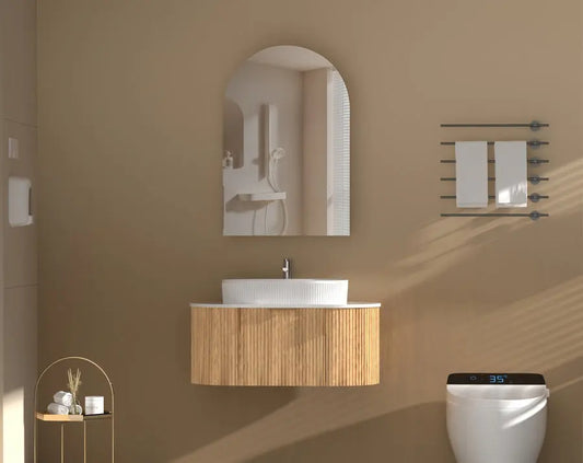 Imperial Arch Shaving Cabinet 600x900mm - WALNUT Carysil