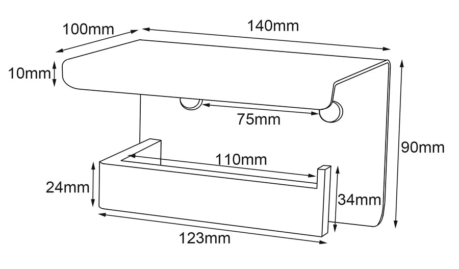BLAZE Series Chrome Toilet Paper Holder