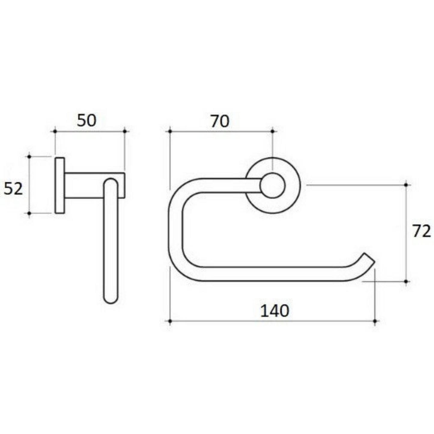 JESS Curved Toilet Roll Holder