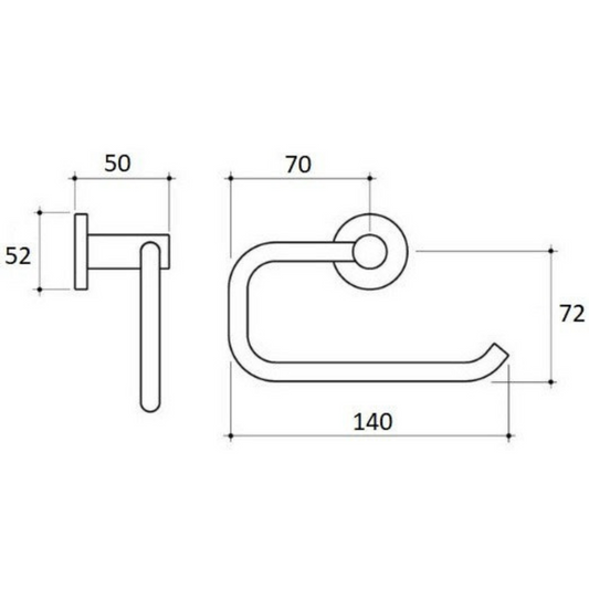 JESS Curved Toilet Roll Holder  Accessories