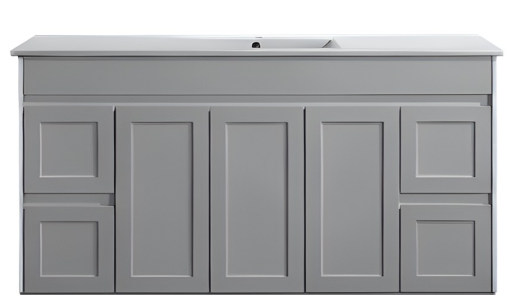 Luna Wall Hung Vanity - Matte Grey