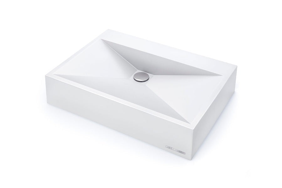 Sternhagen Above Counter Basin White or Black Glossy Bathroom Wash Basin Sani-Quartz Composite Golden Cut