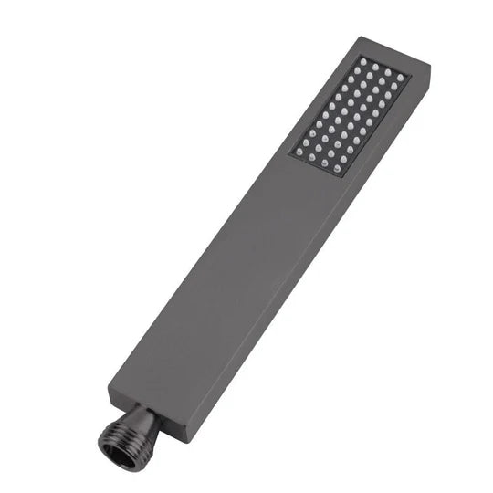 Gun Metal Grey Brass Square Handheld Shower Spray Head Handheld Shower Head