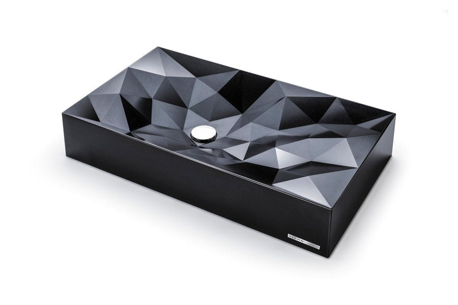 Sternhagen Kristall Above Counter Basin White or Black Glossy Bathroom Basin Sani-Quartz Composite High-End