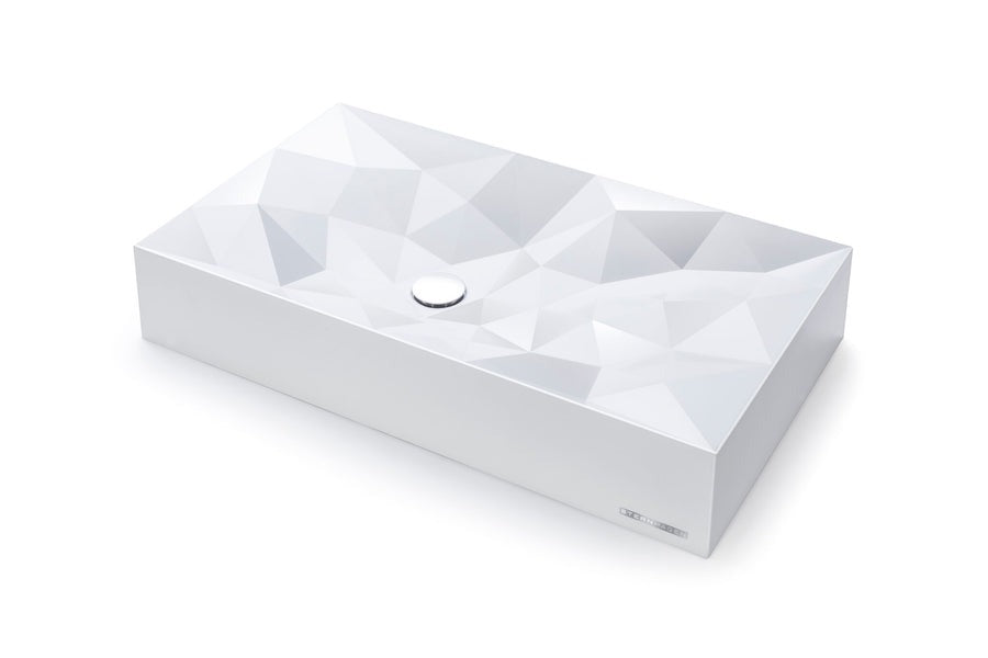 Sternhagen Kristall Above Counter Basin White or Black Glossy Bathroom Basin Sani-Quartz Composite High-End