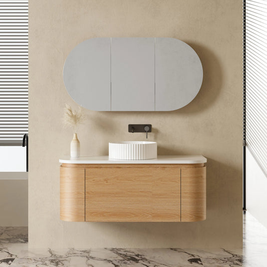 MILAN Wall Hung Vanity - in 3 Sizes with Stone Top