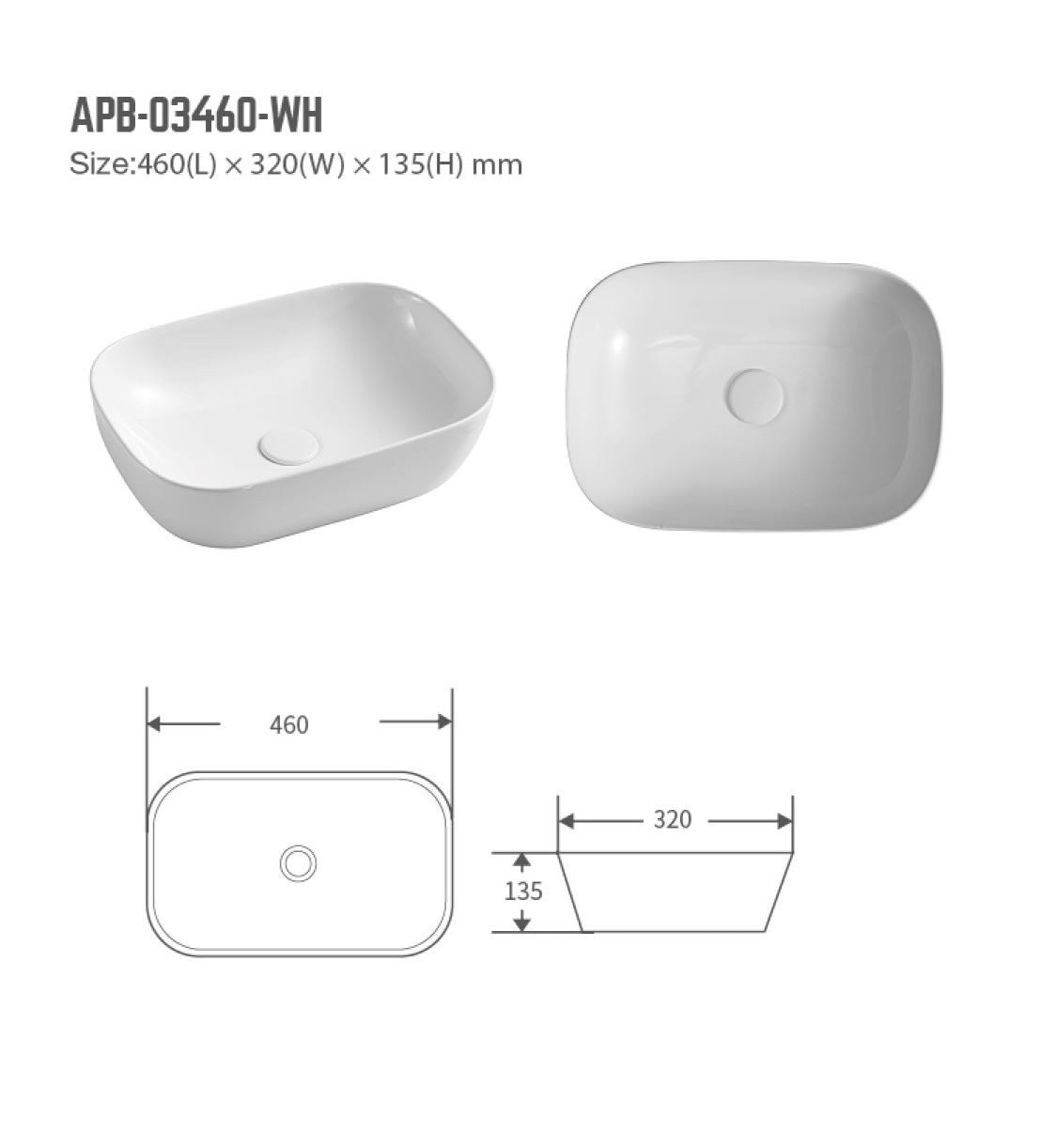 Minuet Above Counter Basin - 3 Colors Available