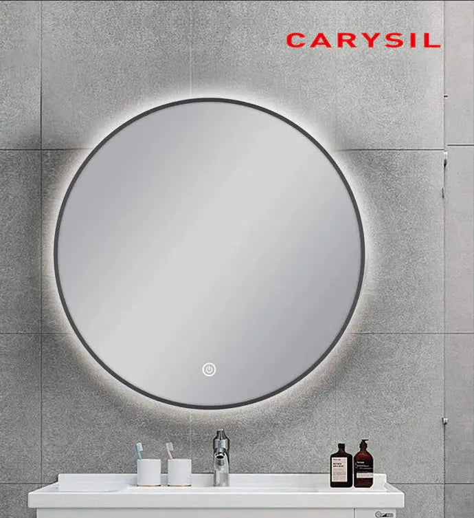 Round LED Mirror 750mm Framed Carysil - in 4 Colors